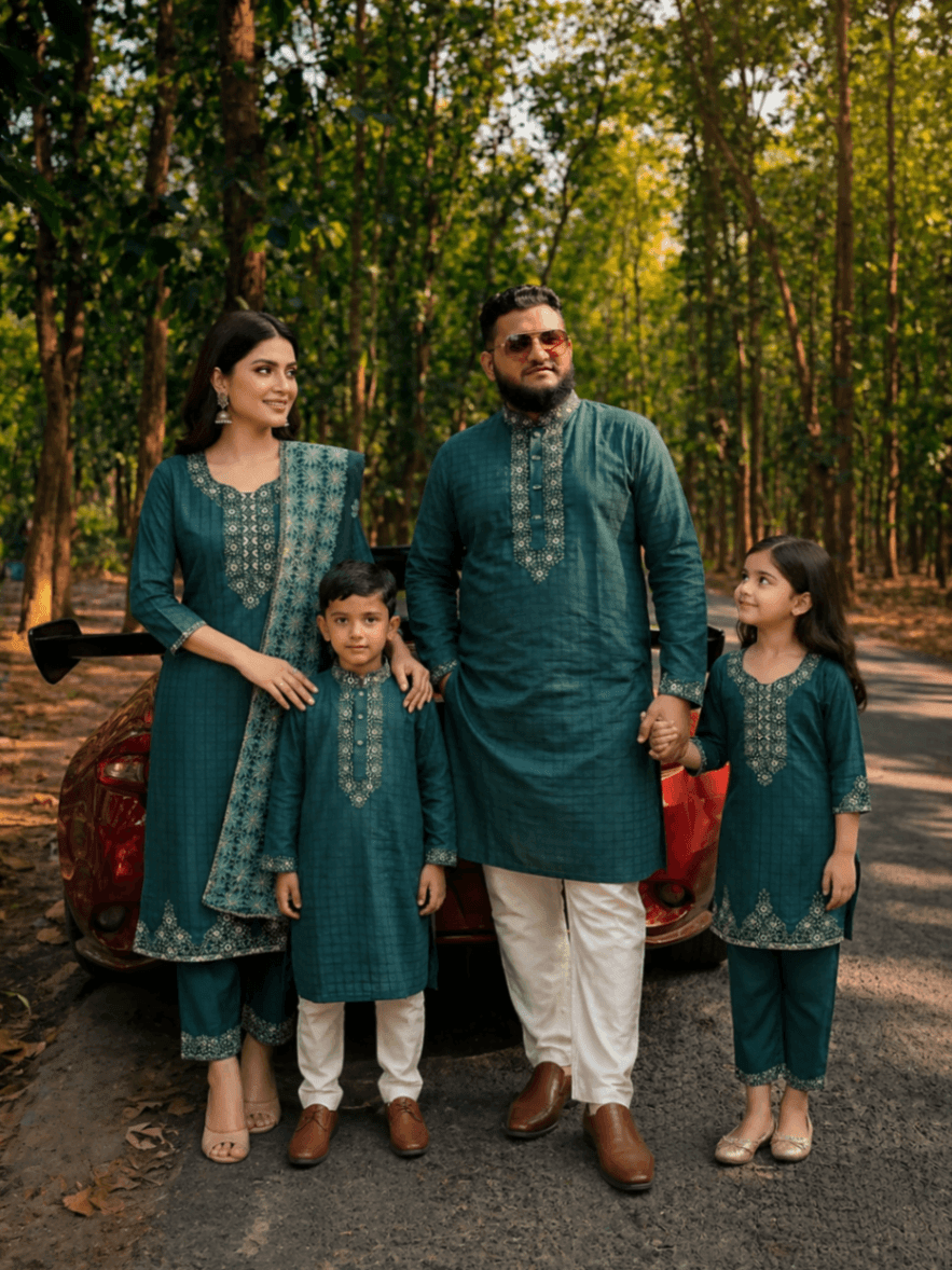 সী-গ্রীন কালার পাঞ্জাবী Product Code: 111 — ALMA Lifestyle