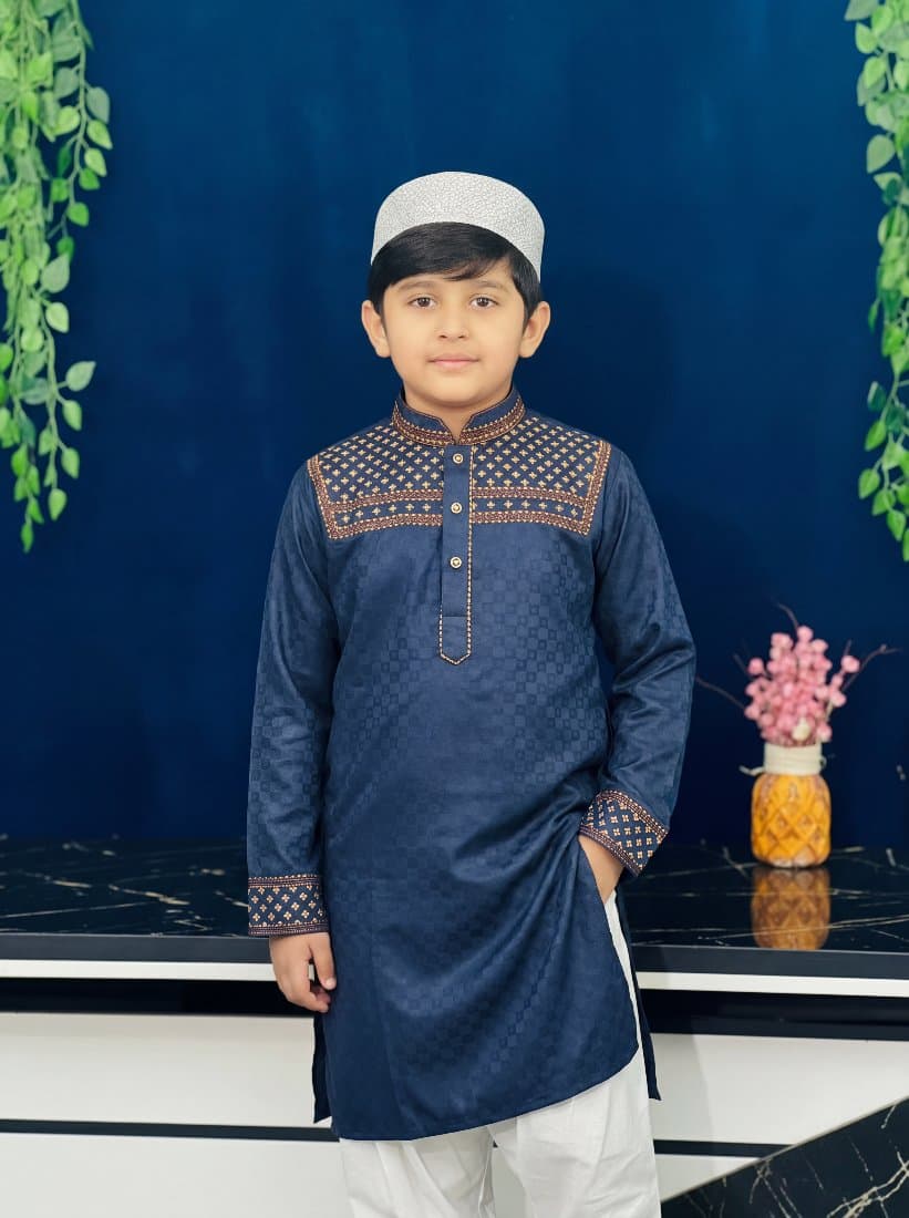 নেভী ব্লু কালার পাঞ্জাবী Product Code: 123 — ALMA Lifestyle