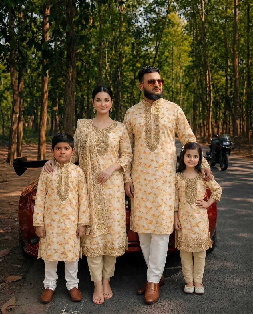 অরেঞ্জ কালার পাঞ্জাবী Product Code: 720 — ALMA Lifestyle