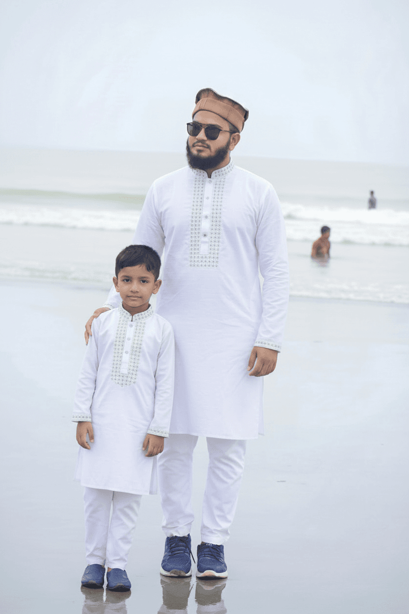 সাদা কালার পাঞ্জাবী Product Code: 212 — ALMA Lifestyle