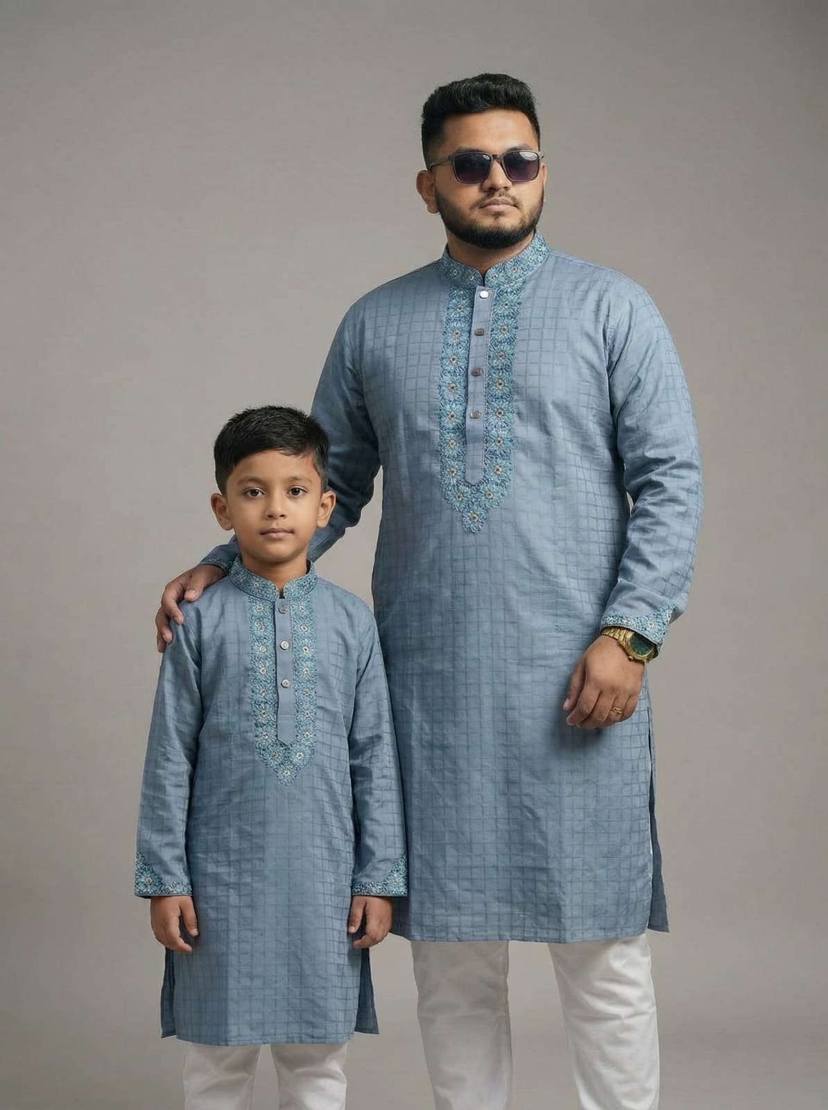 এ্যাশ কালার পাঞ্জাবী Product Code: 110 — ALMA Lifestyle